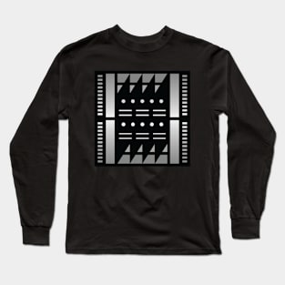 “Dimensional Waves (2)” - V.1 Grey - (Geometric Art) (Dimensions) - Doc Labs Long Sleeve T-Shirt